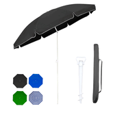 Sekey round parasol Ø160 cm – with carrying bag & ground sleeve, for balcony & beach